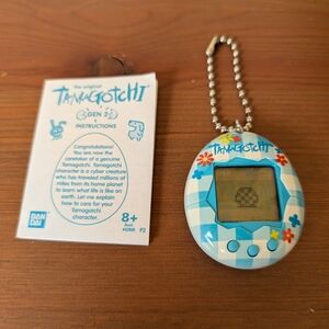 Tamagotchi Gen 2 Blue Checkered Virtual Pet